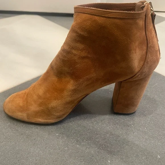 Aquazarra Brown Suede Ankle Booties Size 38.5 - Picture 7 of 13